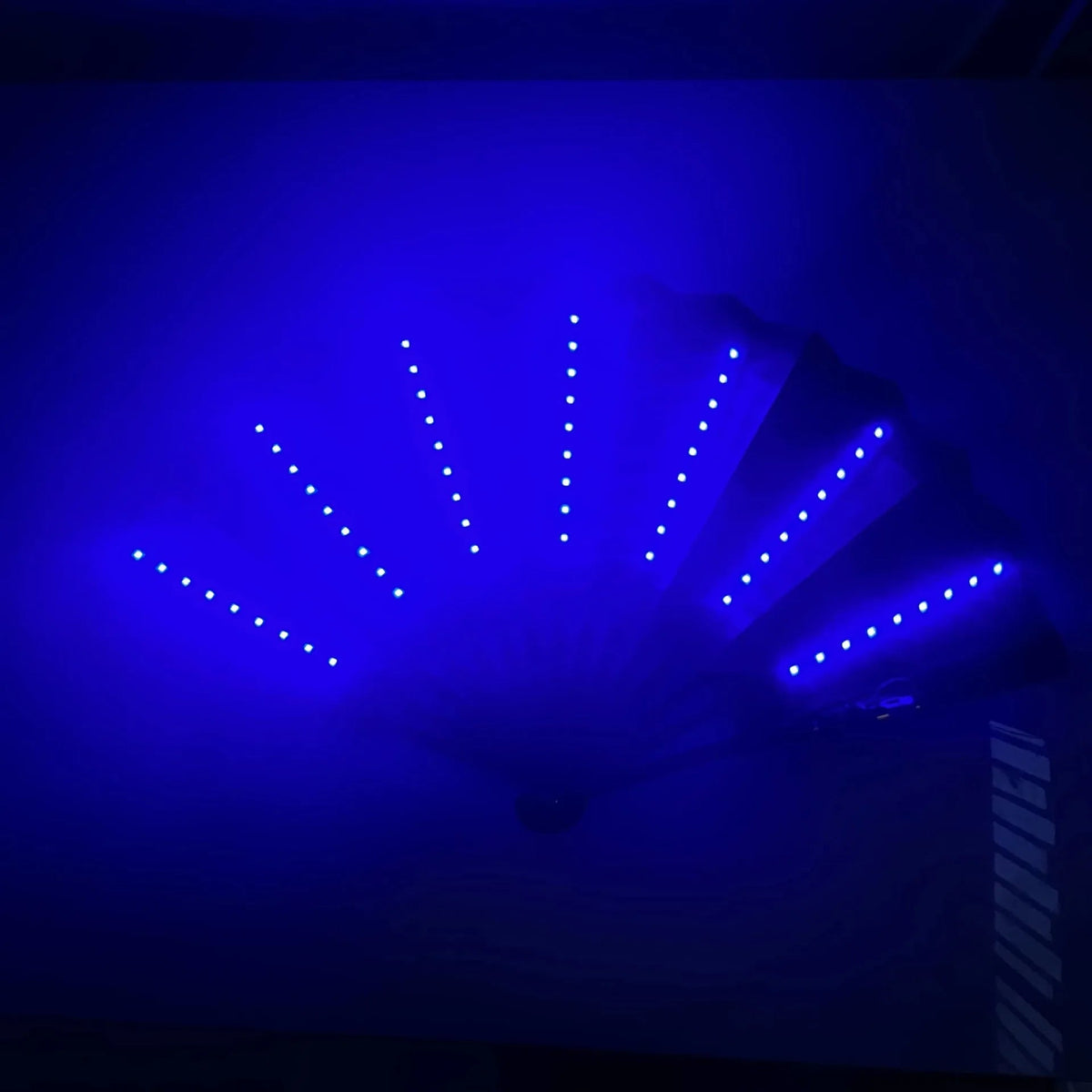 Foldable LED Dance Fan with Lighting Effects for Parties