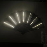 Foldable LED Dance Fan with Lighting Effects for Parties