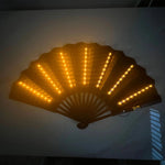 Foldable LED Dance Fan with Lighting Effects for Parties