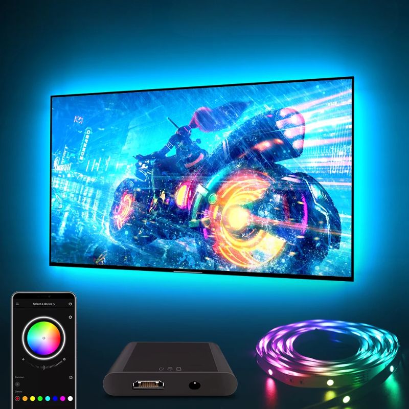 Smart LED Lichtleisten für Fernseher mit HDMI Synchronisationsbox