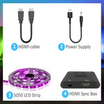 Smart LED Lichtleisten für Fernseher mit HDMI Synchronisationsbox