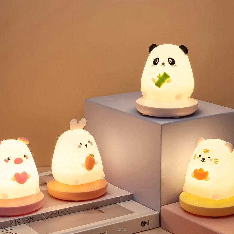 Niedliche LED Nachtlampe für Kinder – Berührungsempfindliche Dimmung mit USB-Ladefunktion
