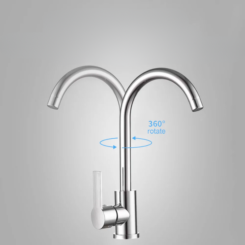 Einhebelmischer aus Chrom – Hochwertiger Wasserhahn für Spülen, pflegeleicht und einfach zu installieren für moderne Küchen