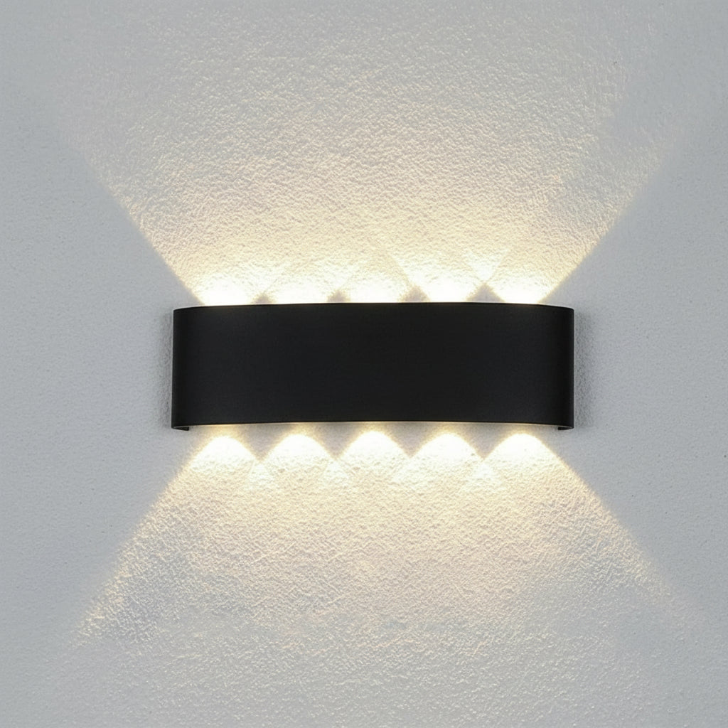 Moderne LED Wandleuchte aus Aluminium für Innen und Außen