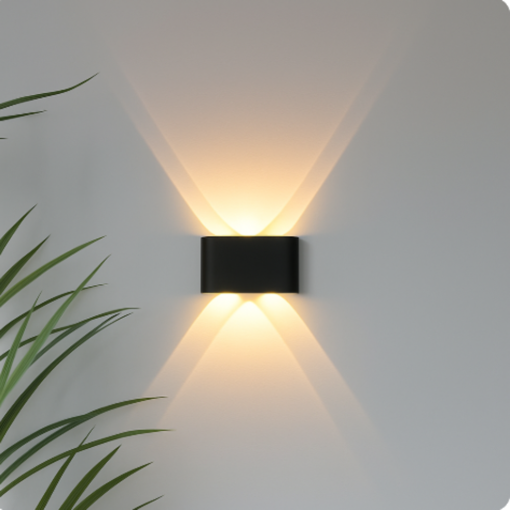 Moderne LED Wandleuchte aus Aluminium für Innen und Außen