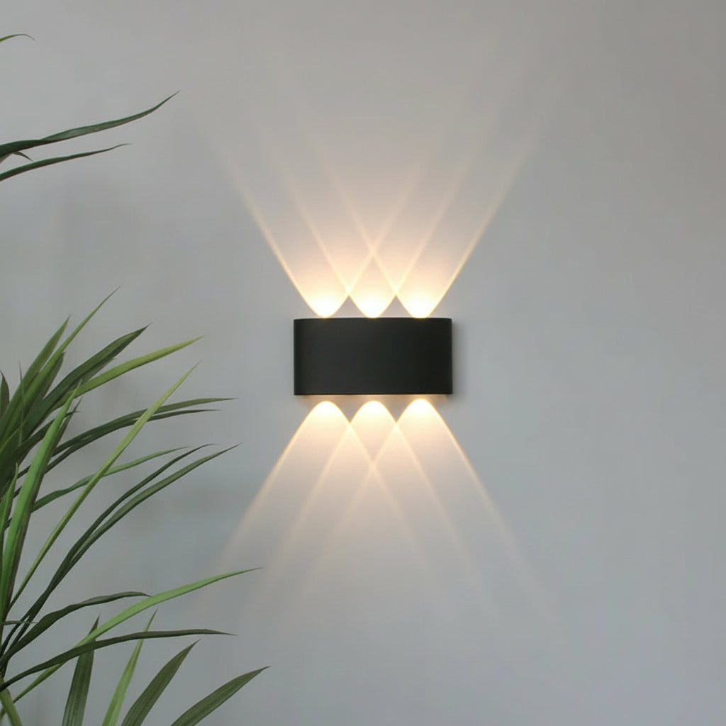 Moderne LED Wandleuchte aus Aluminium für Innen und Außen