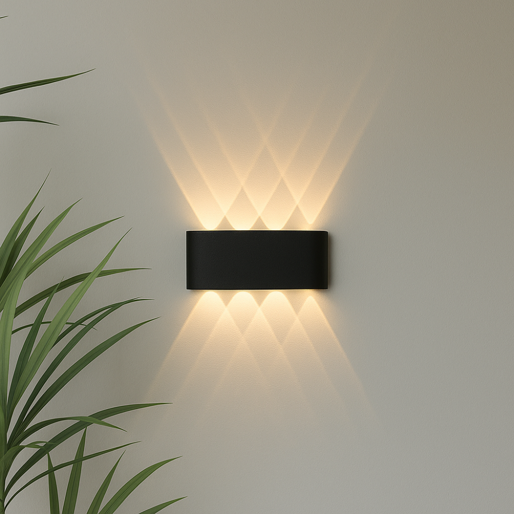 Moderne LED Wandleuchte aus Aluminium für Innen und Außen