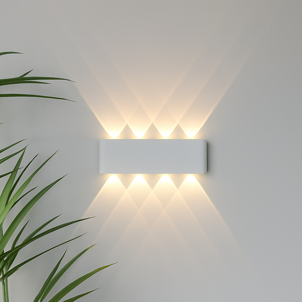 Moderne LED Wandleuchte aus Aluminium für Innen und Außen