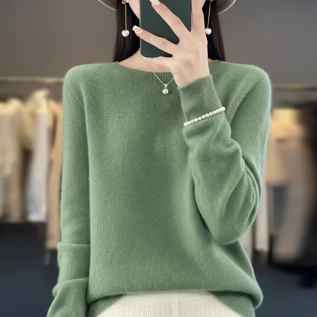 Eleganter Kaschmirpullover für Damen – Rundhals und Warm