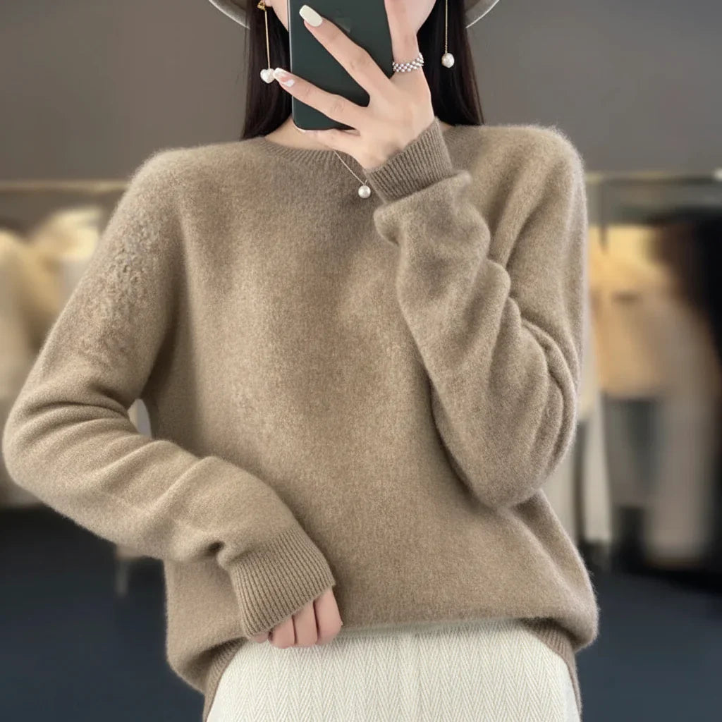 Eleganter Kaschmirpullover für Damen – Rundhals und Warm