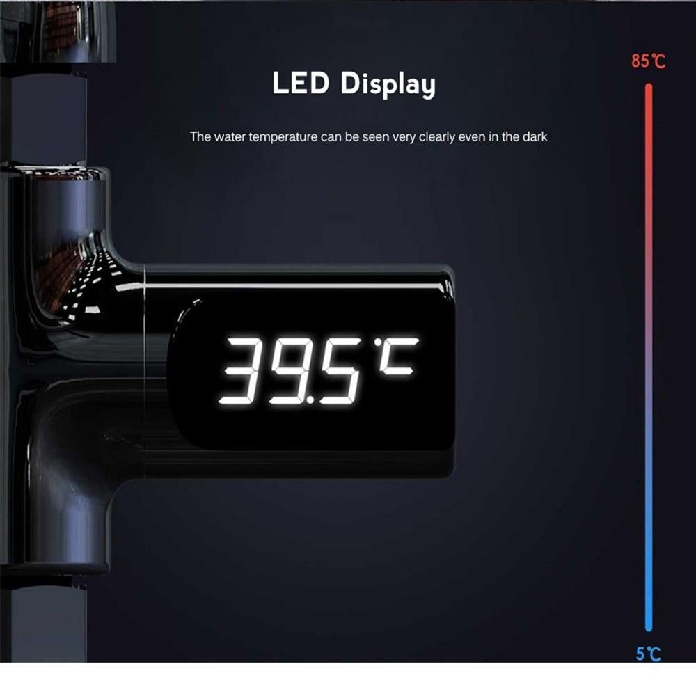 Intelligentes Duschthermometer mit Wasserbetrieb