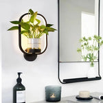 Wandleuchte mit LED und integriertem Glasvase – Rund & Oval