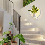 Wandleuchte mit LED und integriertem Glasvase – Rund & Oval