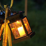 Solarlampe mit flackerndem LED-Licht, wetterfest
