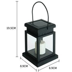 Solarlampe mit flackerndem LED-Licht, wetterfest