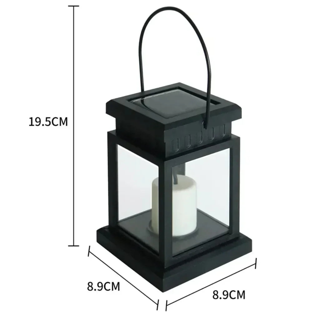 Solarlampe mit flackerndem LED-Licht, wetterfest