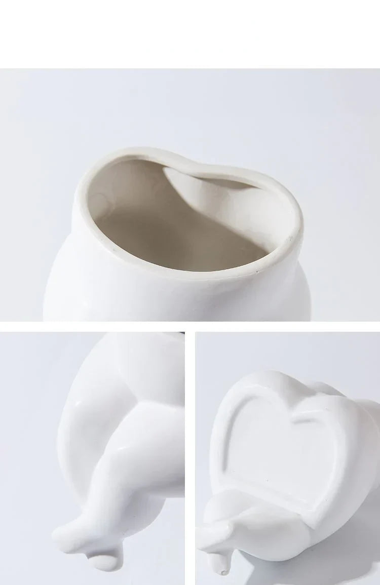 Elegante Keramikvase mit einzigartigem Beindesign