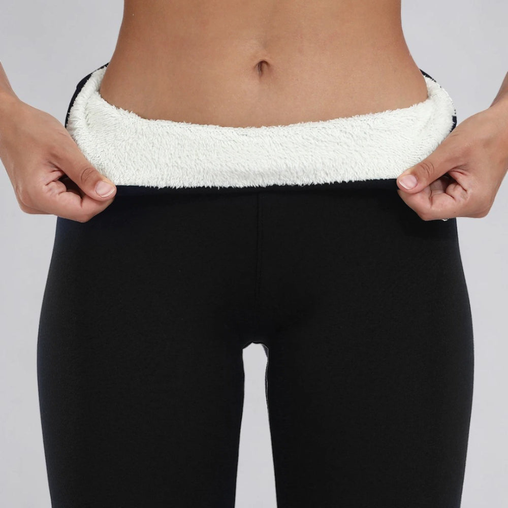 Damen Thermoleggings mit Hohem Bund für Wintertage