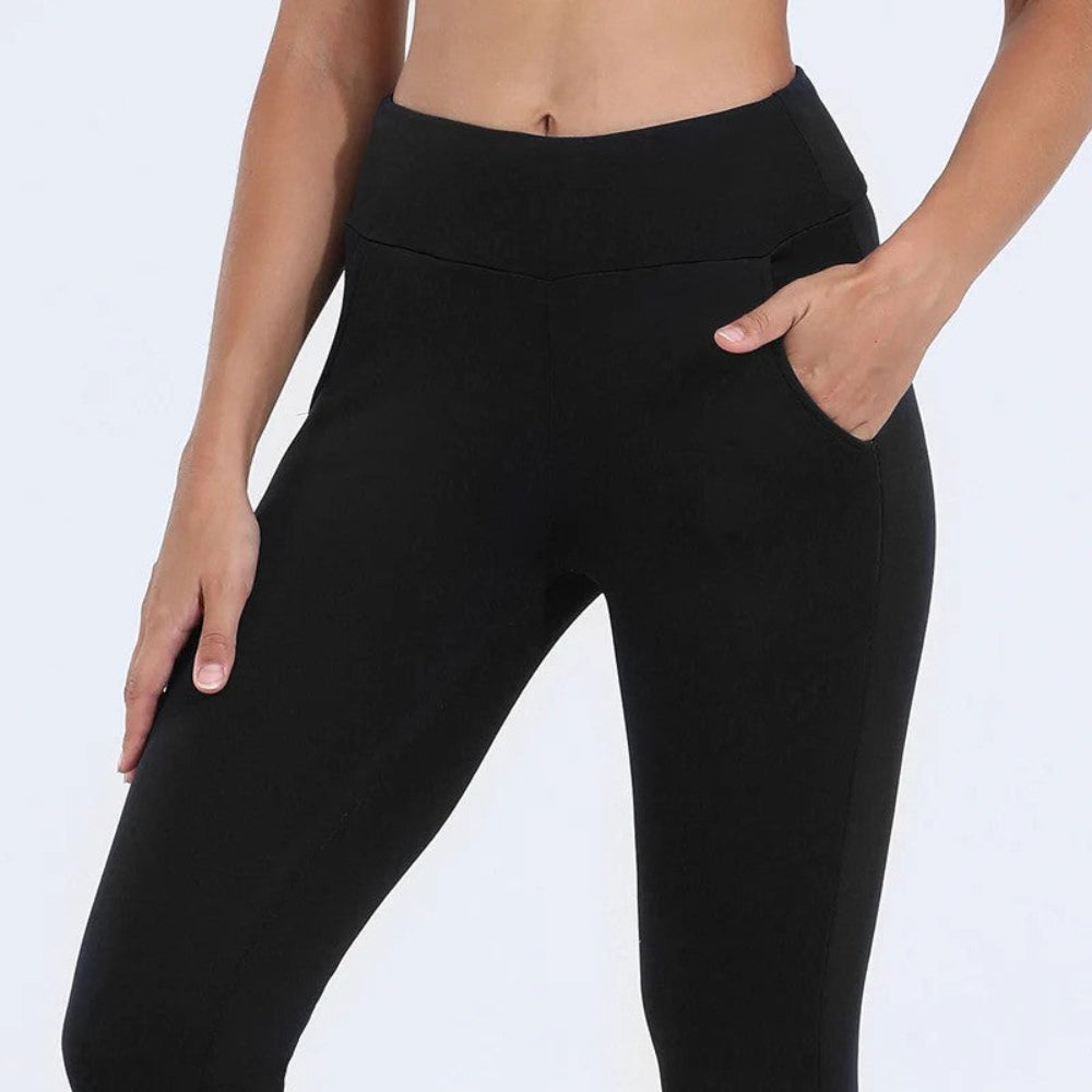 Damen Thermoleggings mit Hohem Bund für Wintertage