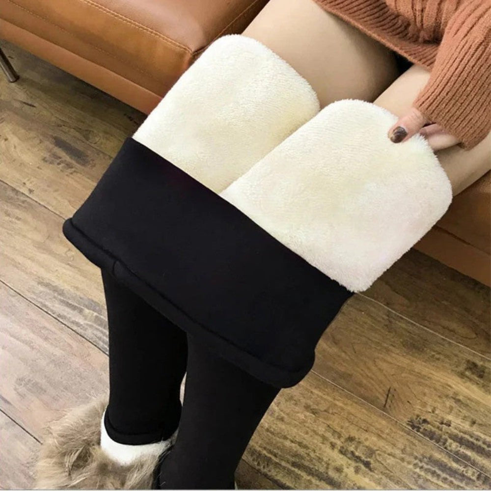 Damen Thermoleggings mit Hohem Bund für Wintertage