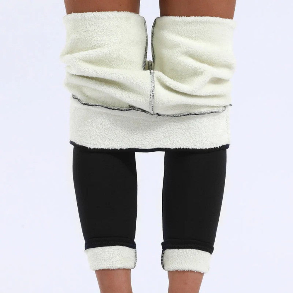 Damen Thermoleggings mit Hohem Bund für Wintertage