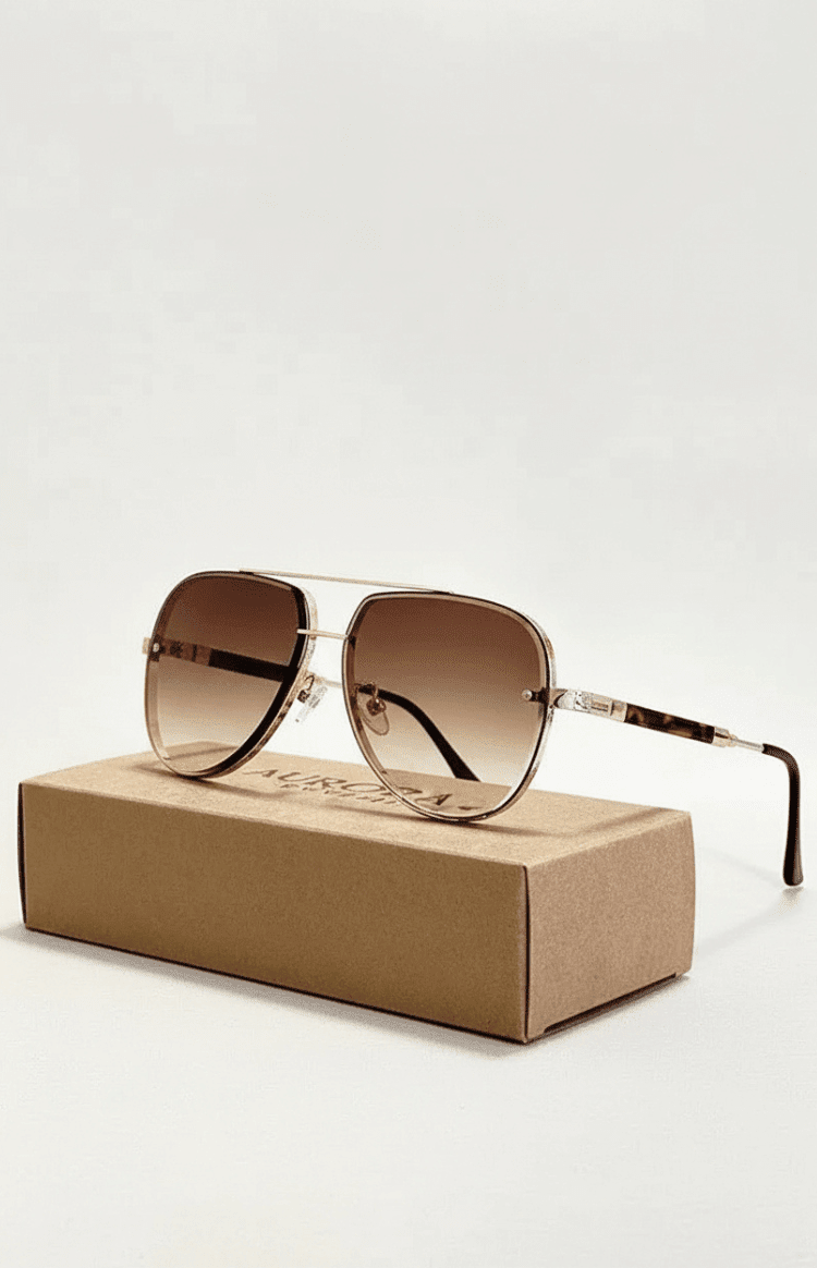 Leichte Fliegerbrille mit UV400-Schutz und entspiegelten Gläsern