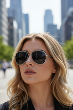 Leichte Fliegerbrille mit UV400-Schutz und entspiegelten Gläsern