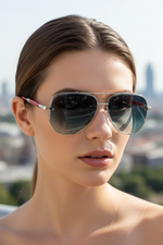 Leichte Fliegerbrille mit UV400-Schutz und entspiegelten Gläsern