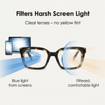 Entspannte Lesehilfe | Klare Gläser | Übergroße Brille | OptiRelax