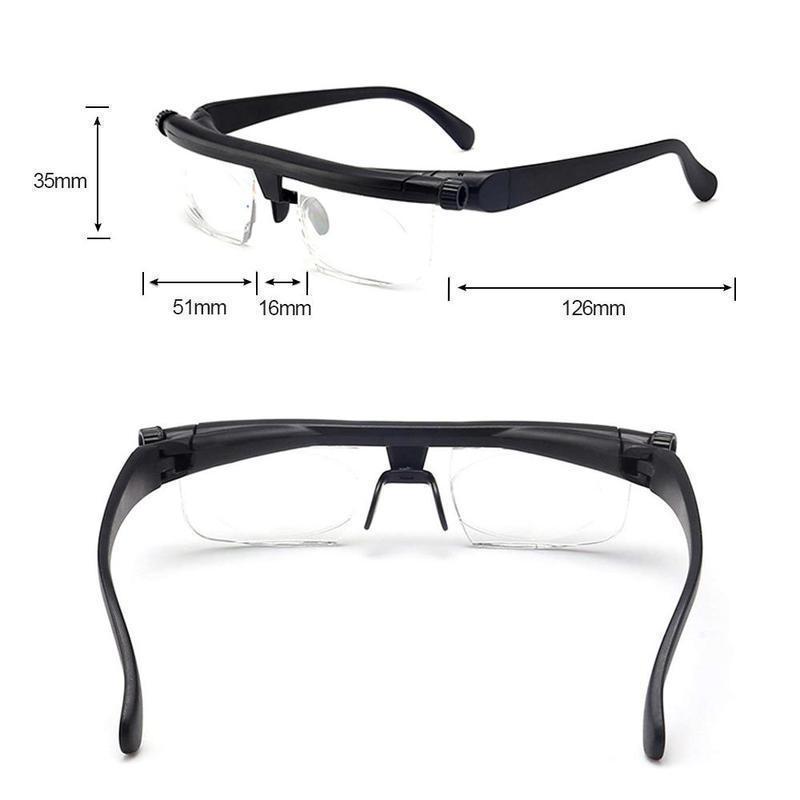 Verstellbare Lesebrille | Stufenlose Fokussierung | Klare Sicht