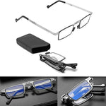 Faltbare Lesebrille mit Titanrahmen und Etui