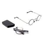 Faltbare Lesebrille mit Titanrahmen und Etui