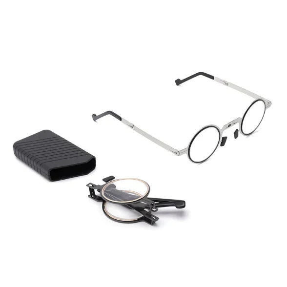 Faltbare Lesebrille mit Titanrahmen und Etui