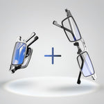 Faltbare Lesebrille mit Titanrahmen und Etui
