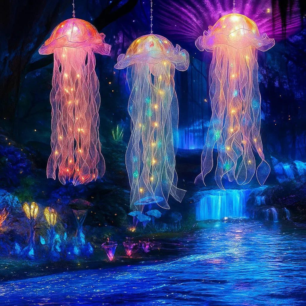 Schillernde Quallenlampe für eine stimmungsvolle Atmosphäre