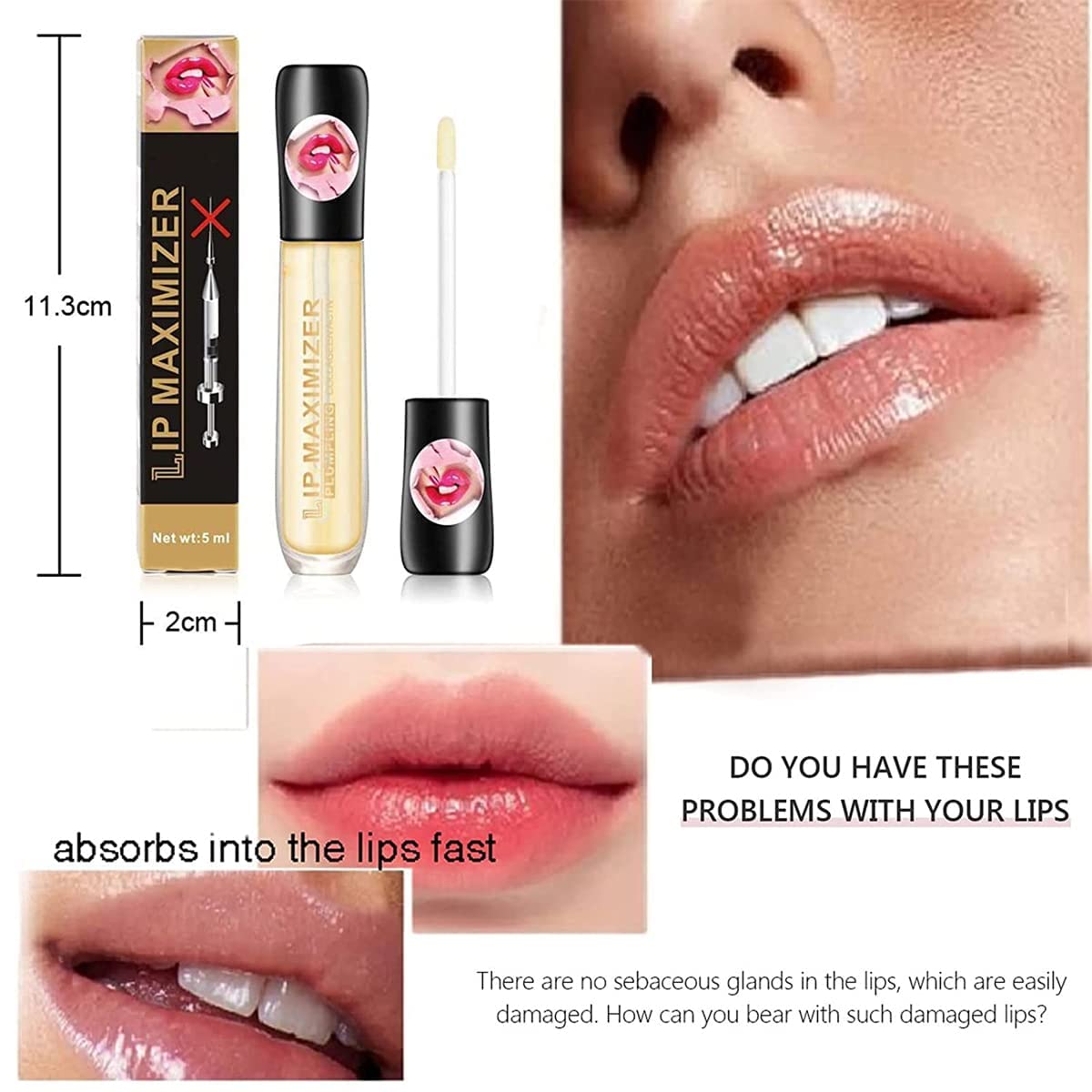 Schnelle Lippenvergrößerung für einen strahlenden Look