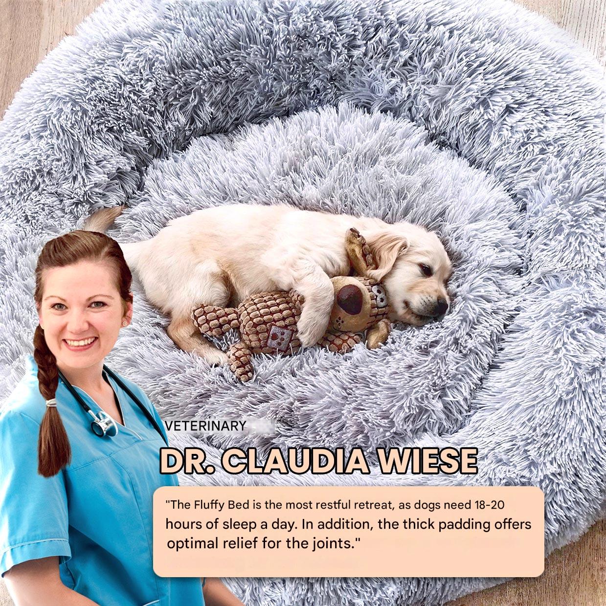 FluffyNest Komfort Hundebett – Orthopädisches Plüschschlafkissen für Hunde