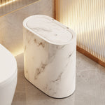 Stylish waste bin with an elegant marble look for kitchen & bathroom