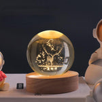 3D Kristallkugel mit LED-Beleuchtung – Leuchtende Deko für Schlafzimmer