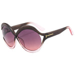 Übergroße Sonnenbrille mit UV400 Schutz - Runde Form, Modisch und Leicht