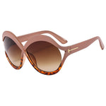 Übergroße Sonnenbrille mit UV400 Schutz - Runde Form, Modisch und Leicht
