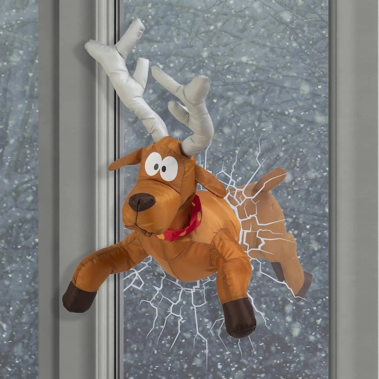 Bewegliche Fensterfigur Weihnachtsmann mit Soundaktivierung – Festliche Deko