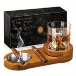 Elegant Ashtray with Whiskey Holder – Perfect for Cigar Lovers