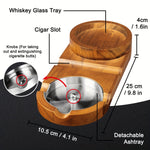 Elegant Ashtray with Whiskey Holder – Perfect for Cigar Lovers