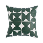 Elegant faux leather cushion cover with a modern geometric pattern