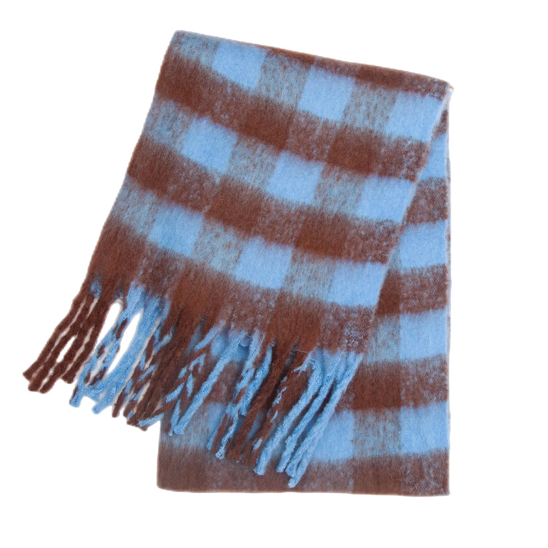 Warmth and Style: Elegant Winter Scarf in Colorful Plaid
