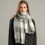Noble Elegant Ladies' Scarf in classic check design