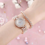 Exquisite ladies' platinum wristwatch