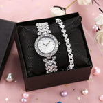 Exquisite ladies' platinum wristwatch