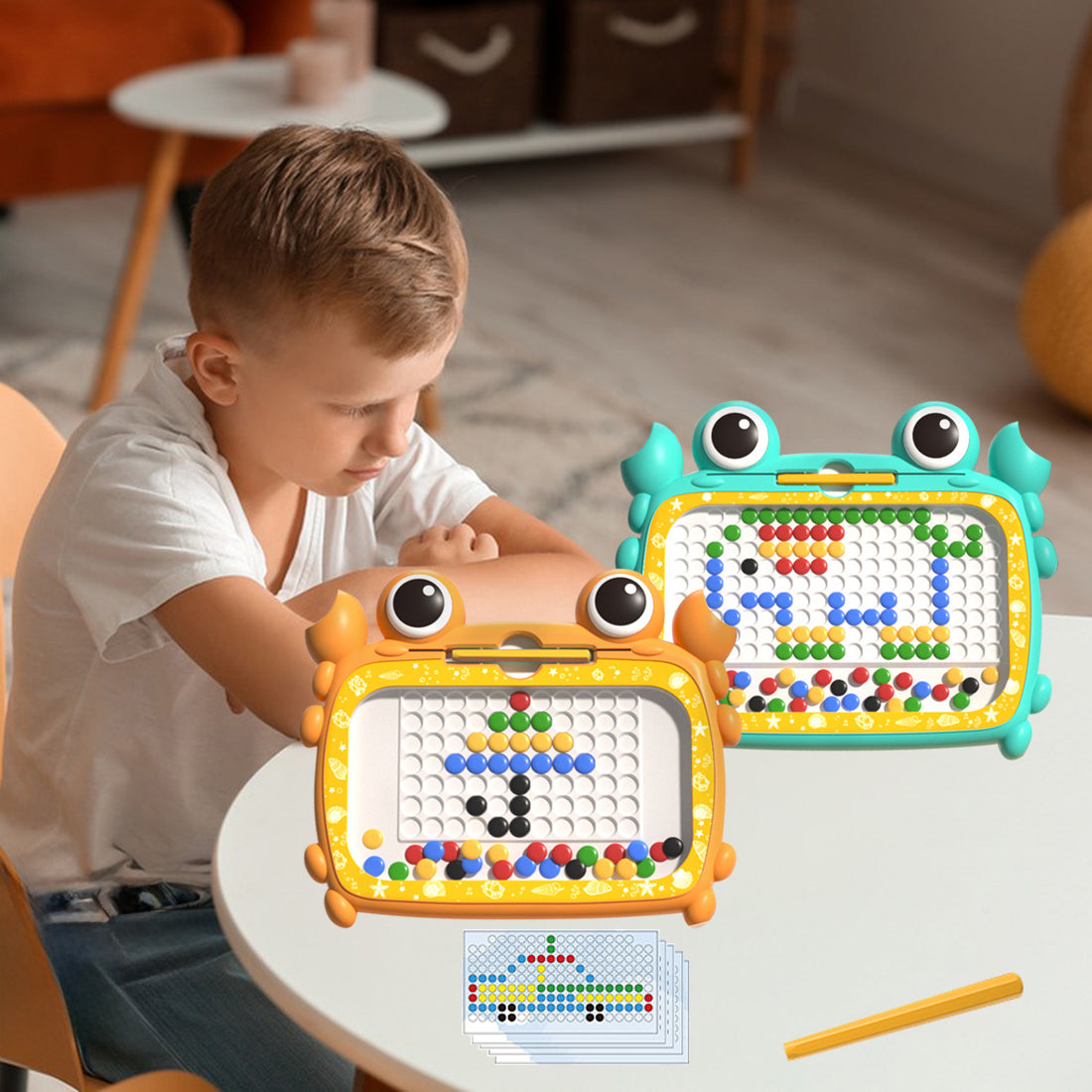 Zeichenbrett mit Magneten im Montessori-Stil